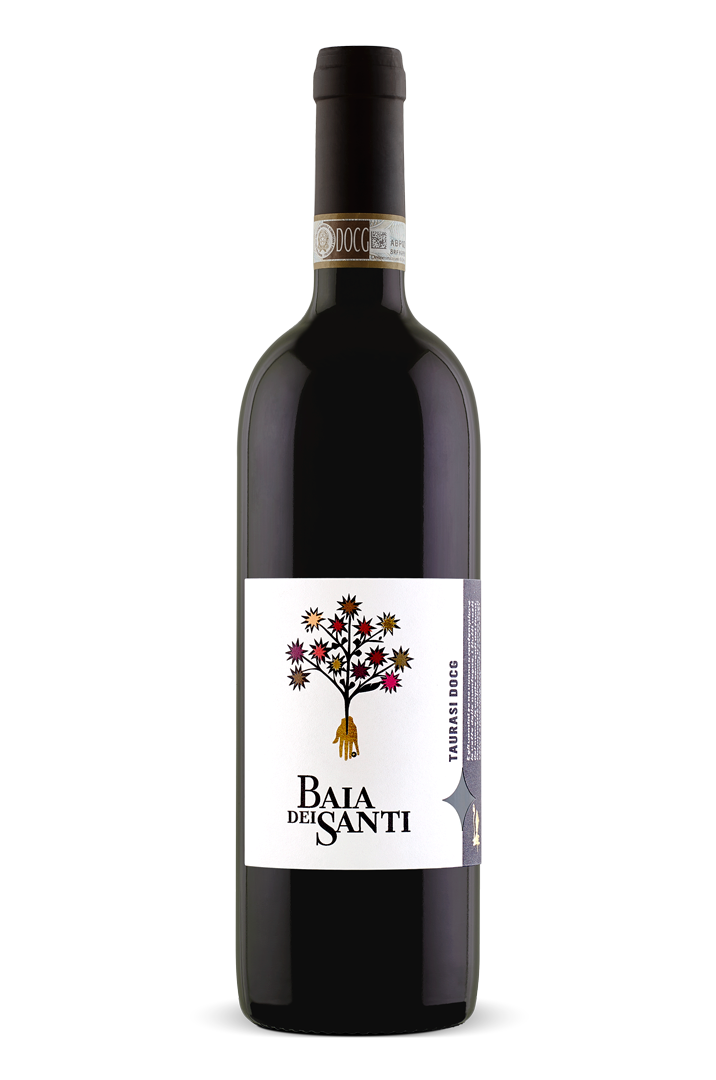 Bottiglia del vino Taurasi DOCG di Baia DeiSanti